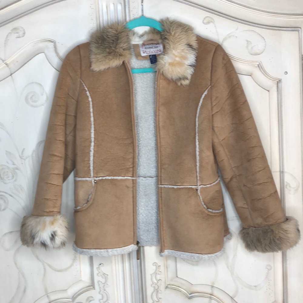 Limited Too faux suede/fur jacket